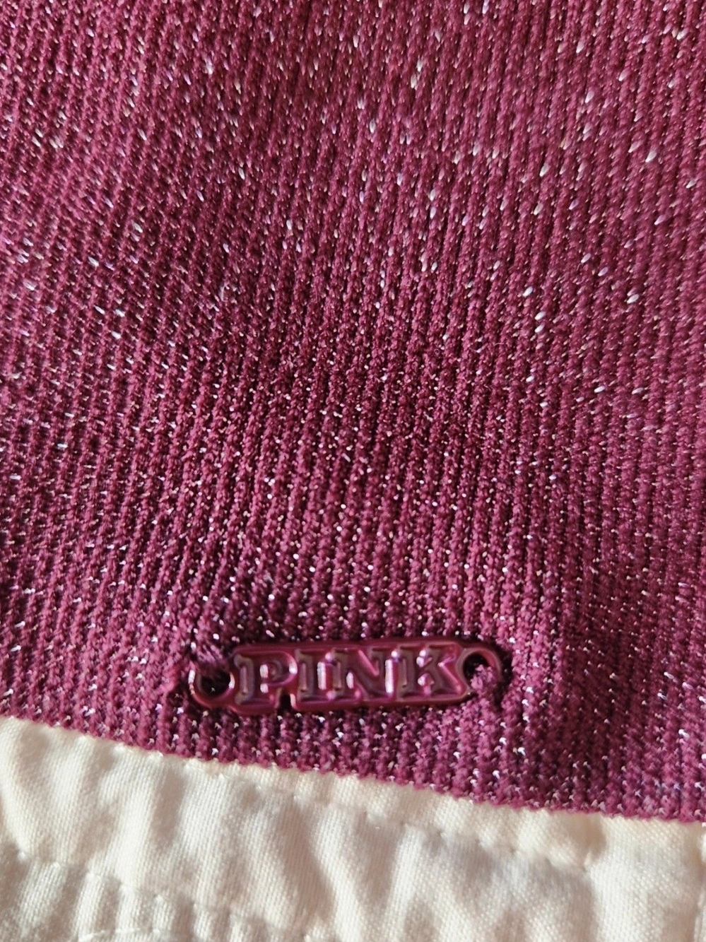 PINK Victoria's Secret Shimmery Wine Racerback Bralette - Picture 5 of 7